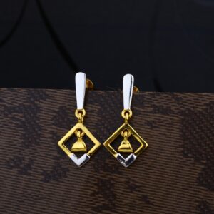 Ladies 916 Gold Fancy Plain Earring -LPE09