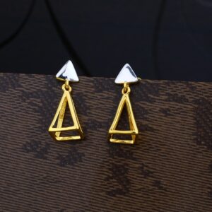 Ladies 22K Gold Plain Earring -LPE06