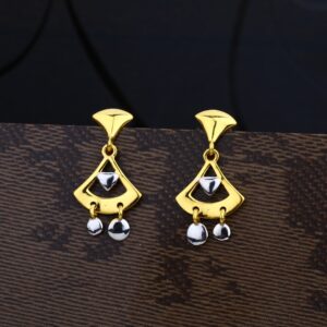 Ladies 22K Gold Plain Earring -LPE03