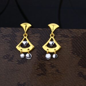 Ladies 916 Gold Plain Earring LPE02