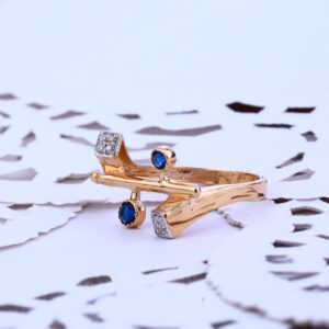 Ladies Rose Gold Fancy Designer Ring-RLR108