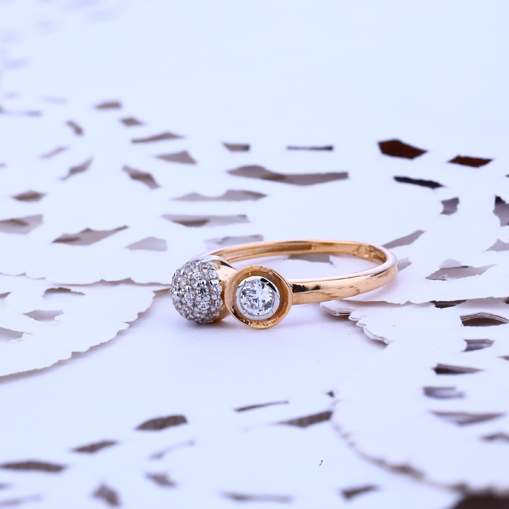 18K Rose Gold Ladies Ring-RLR105