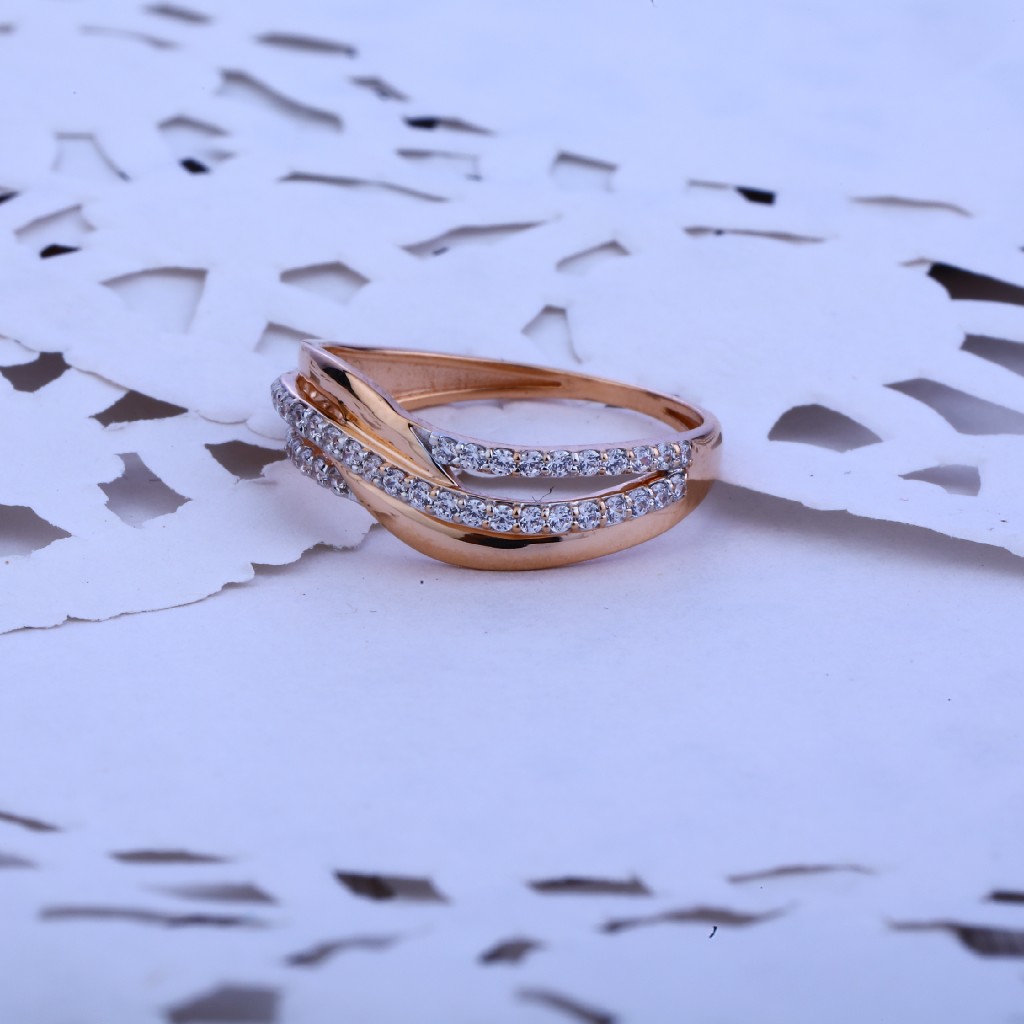 Rose Gold Delicate Ladies 18K Ring-RLR99