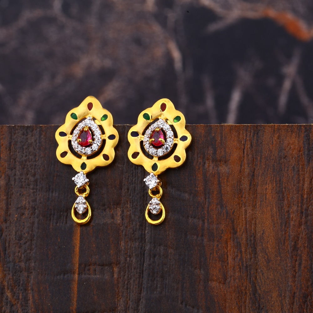 Ladies 916 Gold Fancy Earring -LFE278