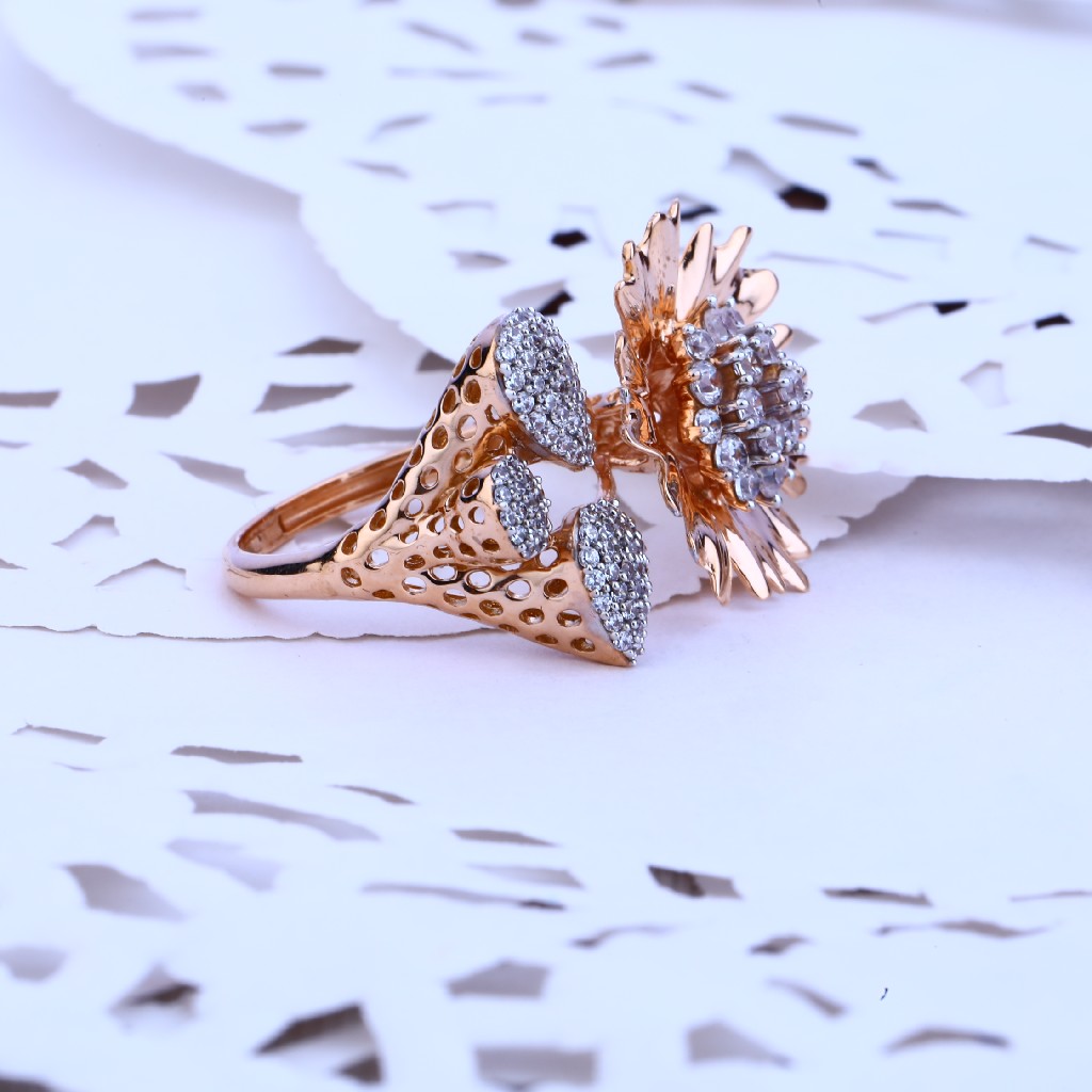Rose Gold Designer Ladies Ring-RLR95 - Image 3