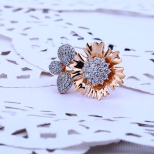 Rose Gold Designer Ladies Ring-RLR95