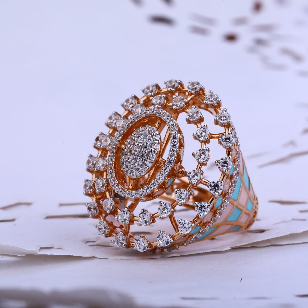 Ladies Rose Gold 18K Ring-RLR91