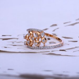 Ladies Rose Gold 18K Ring-RLR78