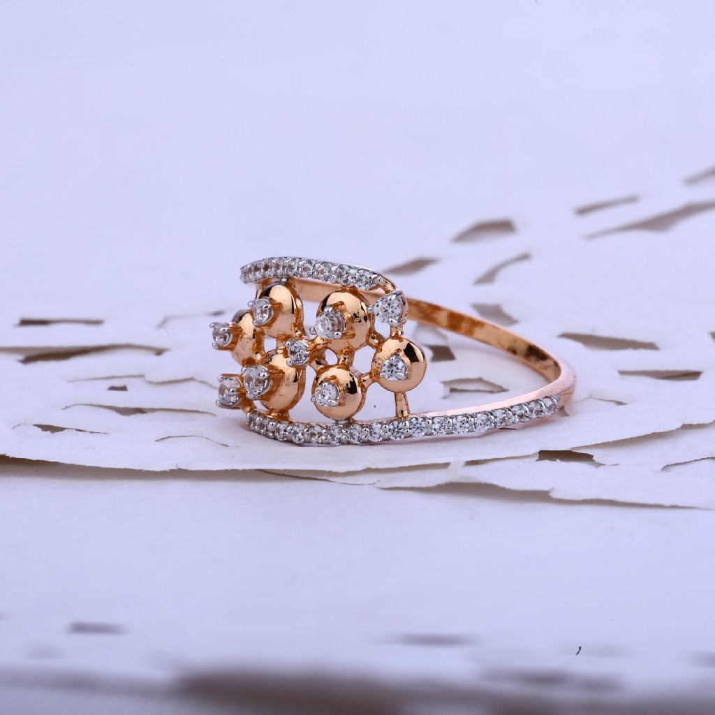 Ladies Rose Gold 18K Ring-RLR78