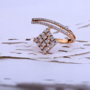 Ladies Rose Gold Fancy 18K Ring-RLR73