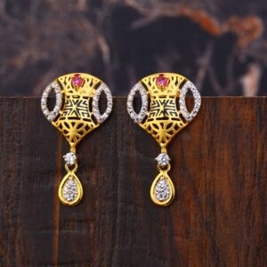 Ladies 22K Gold New Fancy Earring -LFE244