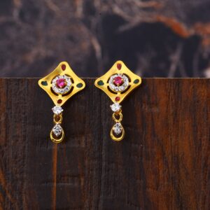 Ladies 916  Gold Earring -LFE243