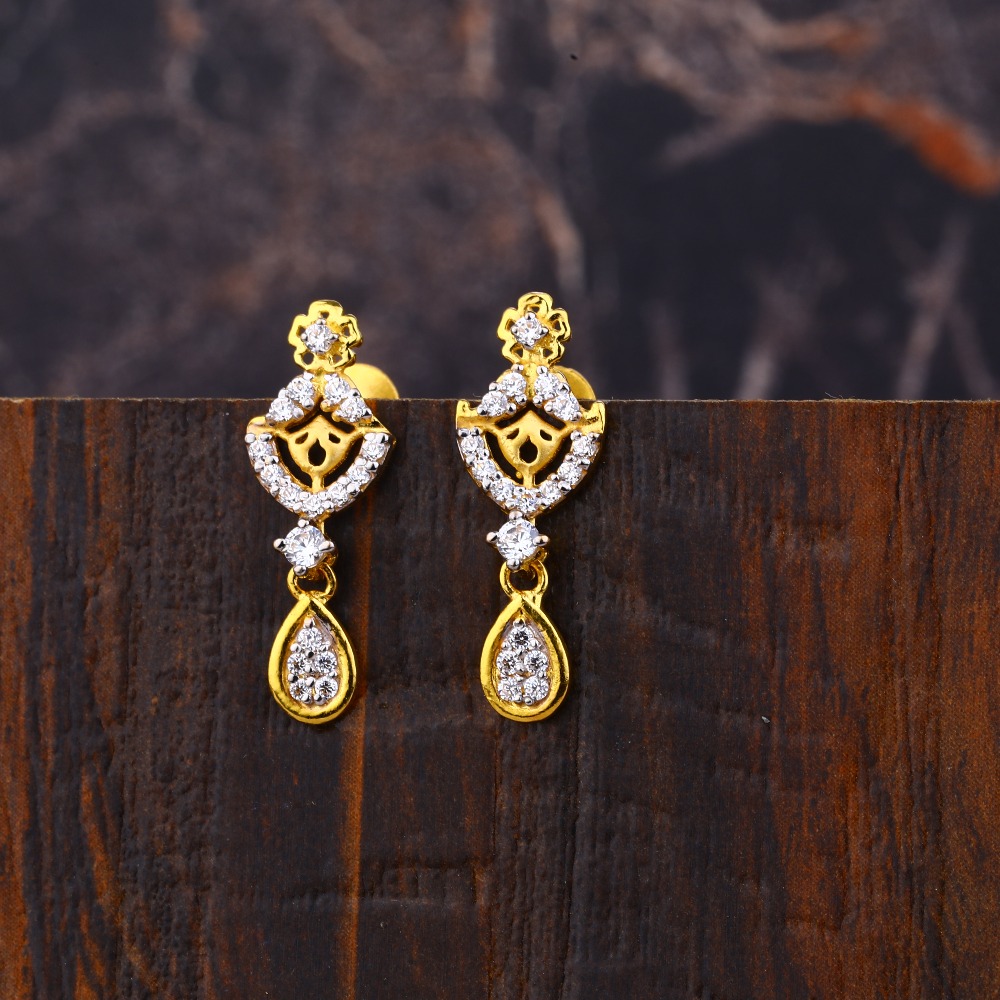 Ladies 22K Gold Earring -LFE242