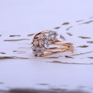 Ladies Rose Gold 18K Ring-RLR68