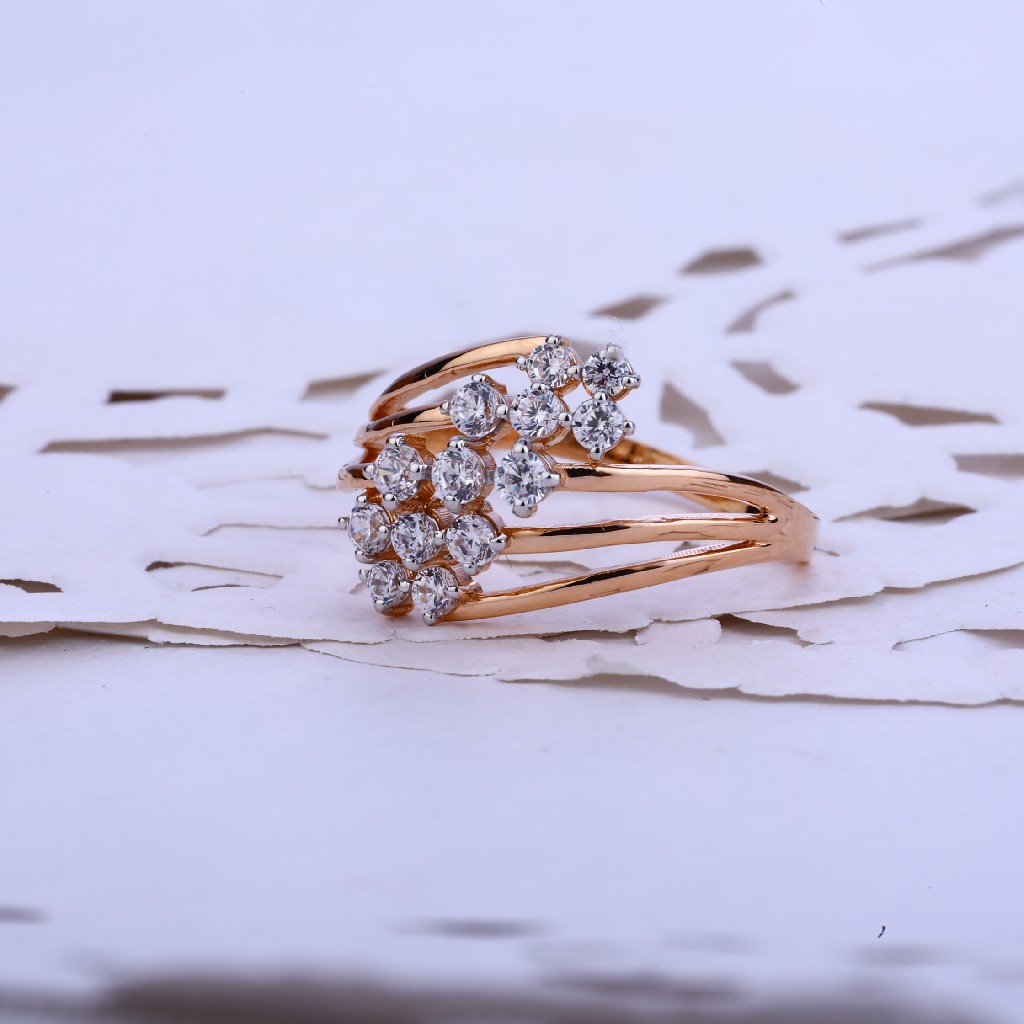 Ladies Rose Gold 18K Ring-RLR68