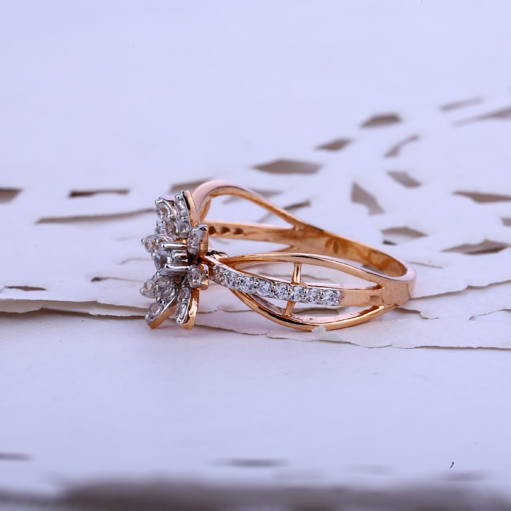 Ladies Rose Gold Fancy Ring-RLR66 - Image 3