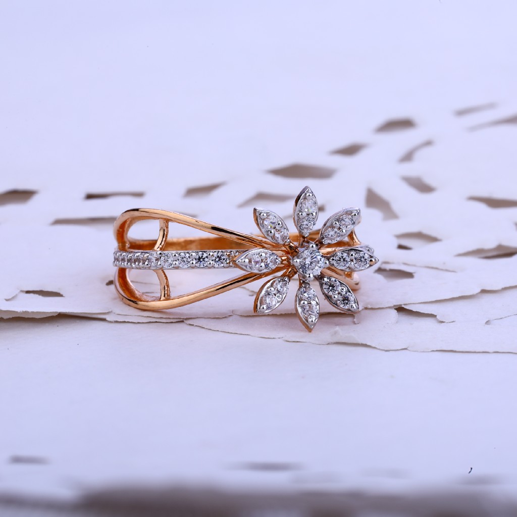 Ladies Rose Gold Fancy Ring-RLR66 - Image 2