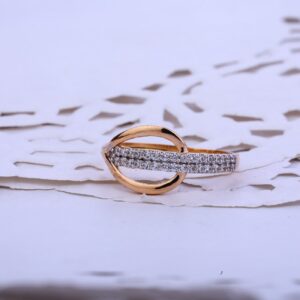 Ladies Daily Wear Delicate Rose Gold Ring-RLR65