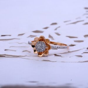 Ladies Delicate Rose Gold 18K Ring-RLR63
