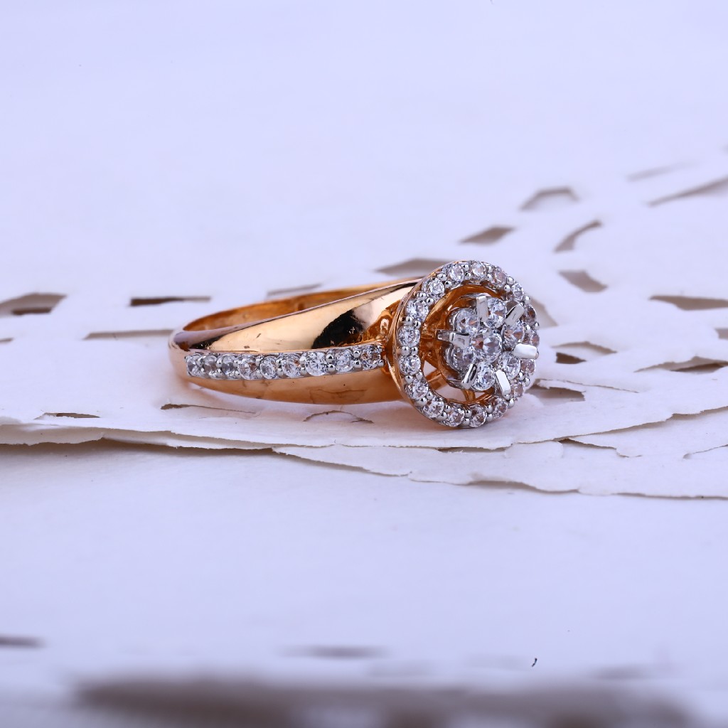 Ladies Fancy Rose Gold Ring-RLR61 - Image 3