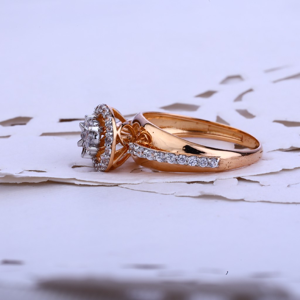 Ladies Fancy Rose Gold Ring-RLR61 - Image 2