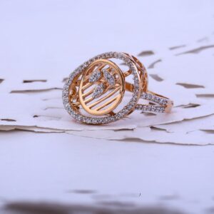 Ladies Rose Gold Fancy 18K Ring-RLR59