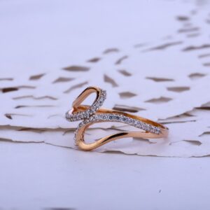 Ladies Rose Gold Designer Ring-RLR57
