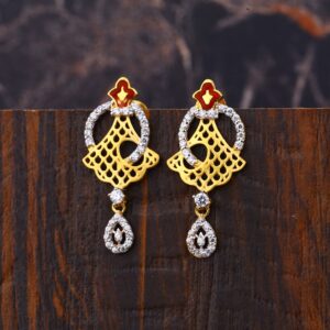 Ladies 22K Gold Designer Fancy Earring -LFE227