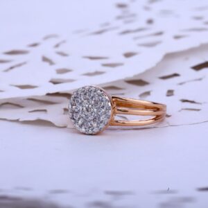 Ladies Designer Rose Gold Delicate Ring-RLR54