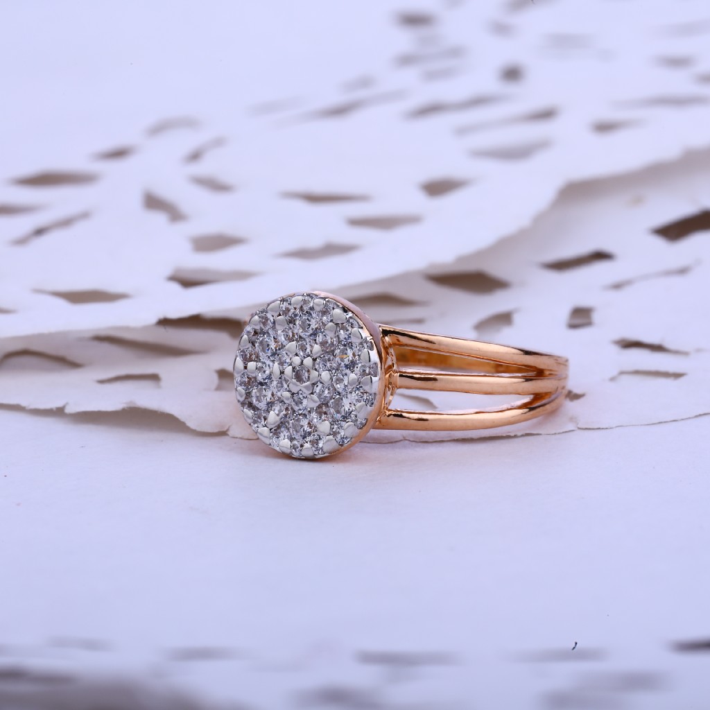 Ladies Designer Rose Gold Delicate Ring-RLR54