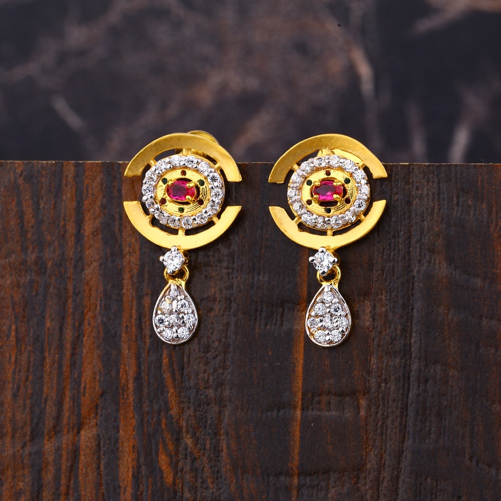 Ladies 916 Gold Fancy Designer Earring -LFE212