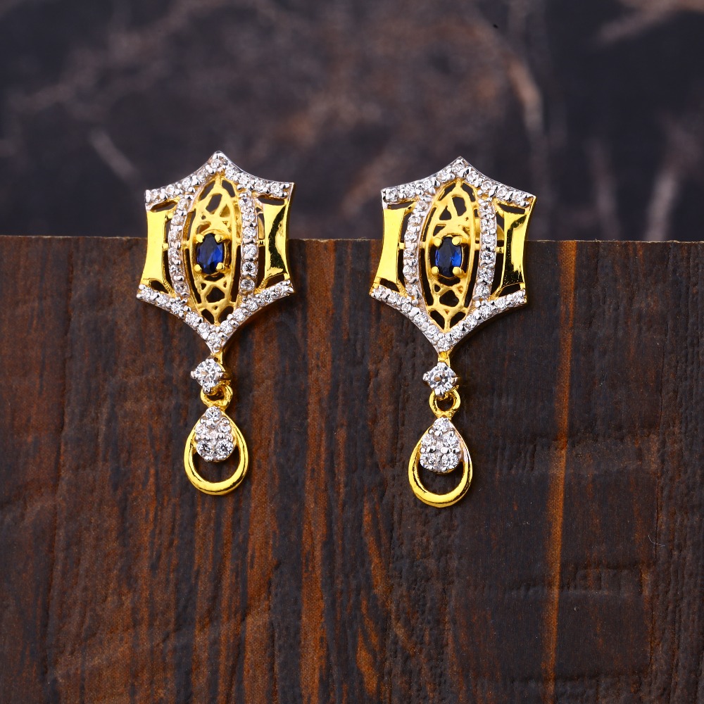 Ladies 22lk Gold Casting Earrings -LFE202