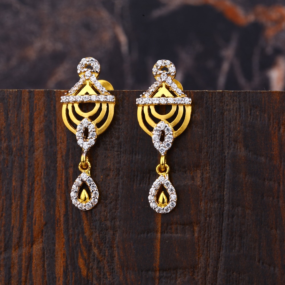 Ladies 916 Gold Fancy Earrings -LFE194