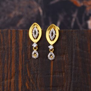 Ladies 916 Gold Long Fancy Earrings -LFE187