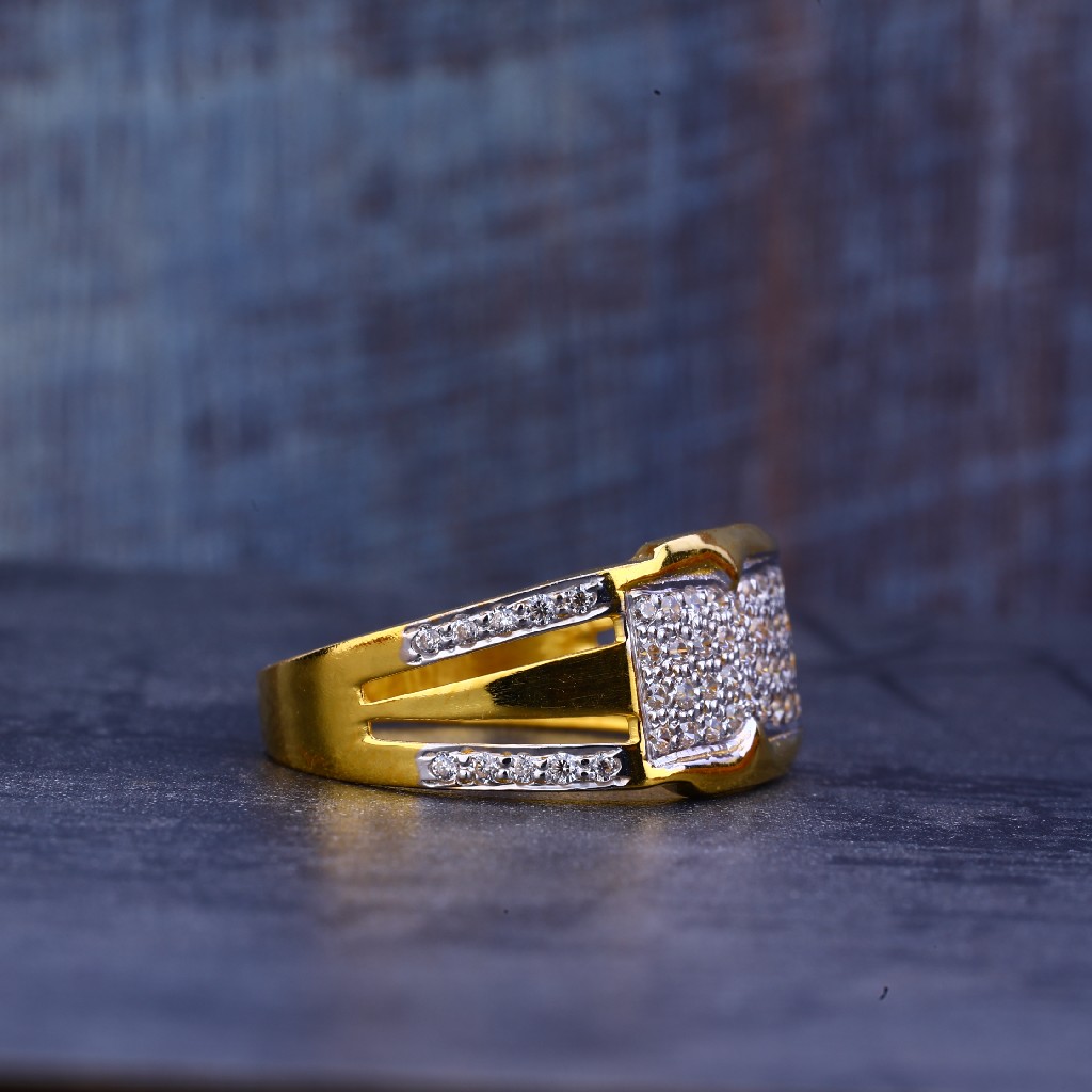 Mens Gold 916 Fancy Ring-MR437 - Image 3