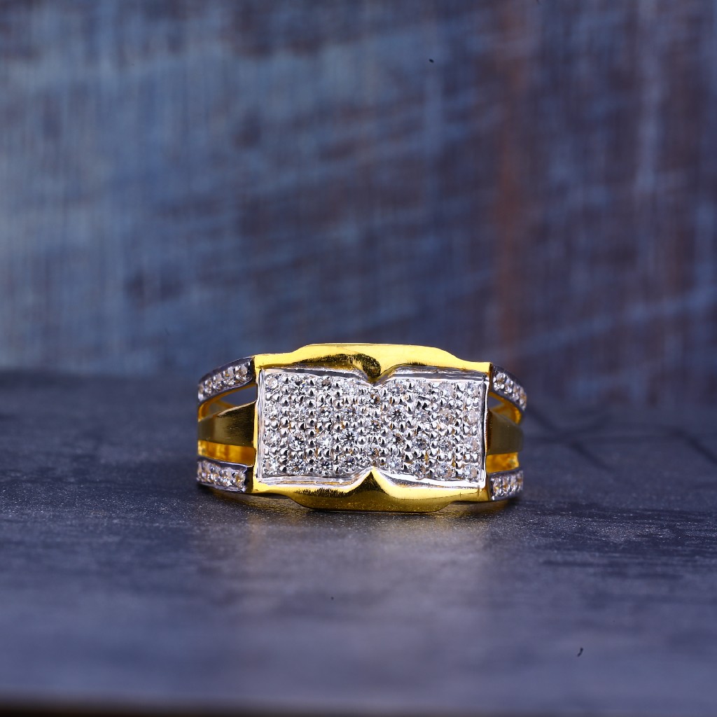 Mens Gold 916 Fancy Ring-MR437 - Image 2
