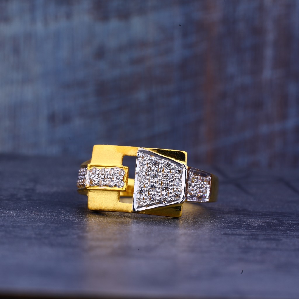 Mens Gold 22K Ring-MR434 - Image 2
