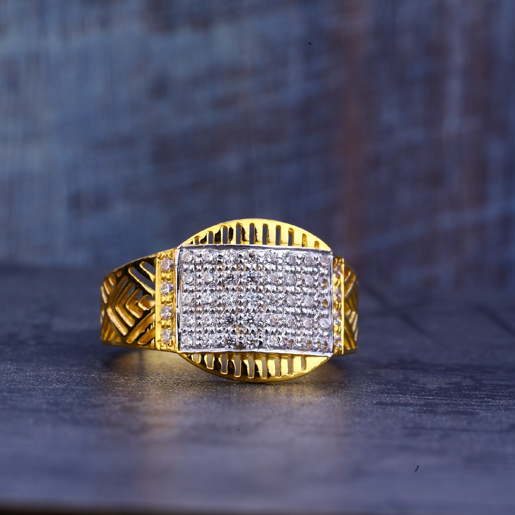 Mens Gold Ring-MR424 - Image 2