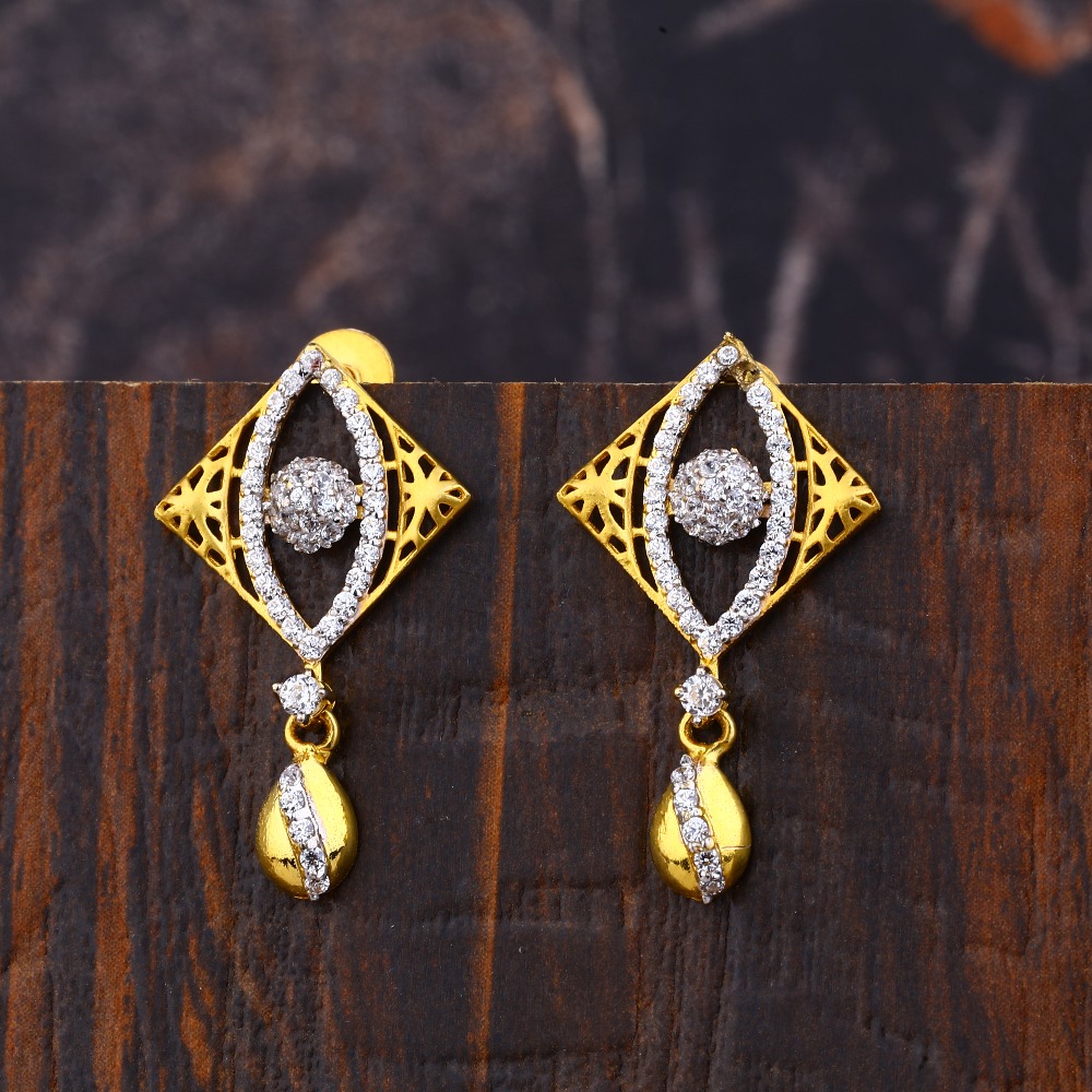 Ladies 916 Gold  Fancy Earrings -LFEE180