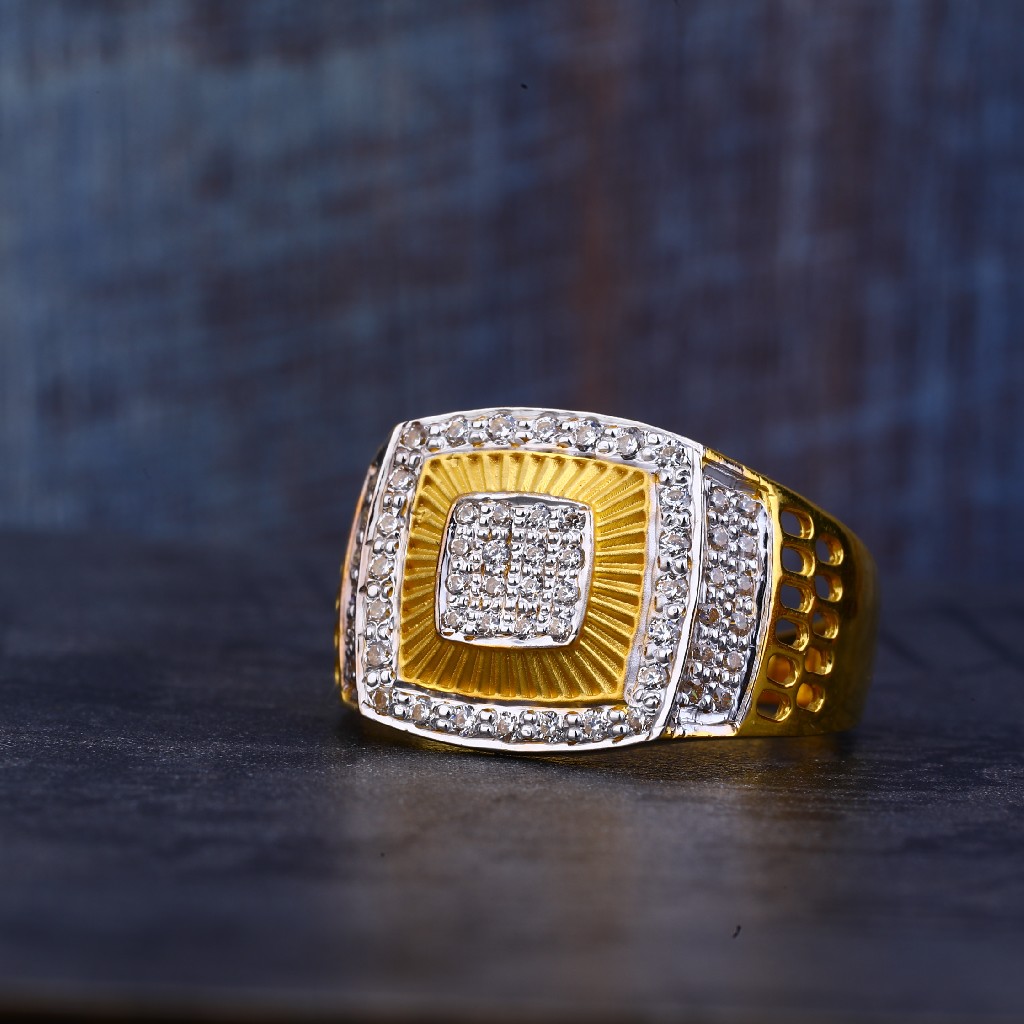 Gold 916 Mens Ring-MR417