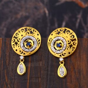 Ladies 22K Gold Daily Wear Earrings -LFE169