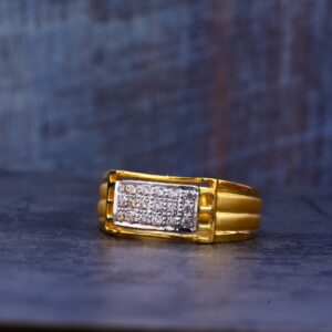 Mens 22K Designer Gold Ring-MR410