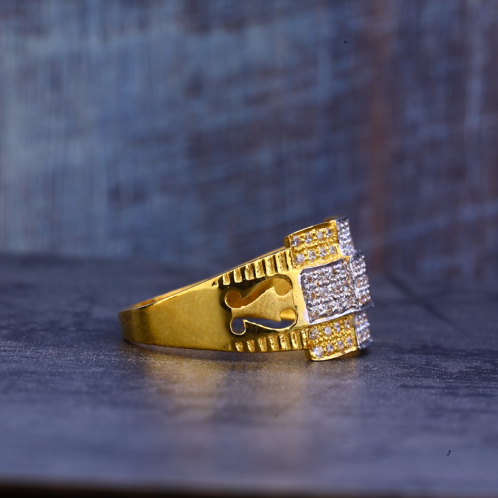 Mens 22K Gold Simple Wear Ring-MR408 - Image 4