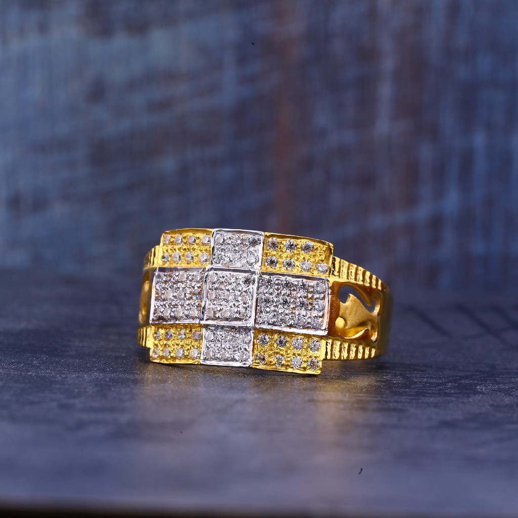 Mens 22K Gold Simple Wear Ring-MR408 - Image 2