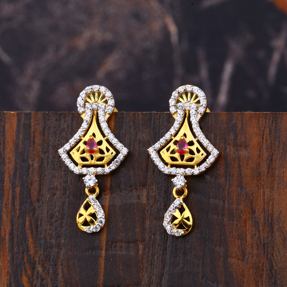 Ladies 916 Gold Latkan Earrings -LFE160