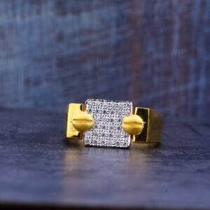 Mens Gold 916 Fancy Ring-MR400