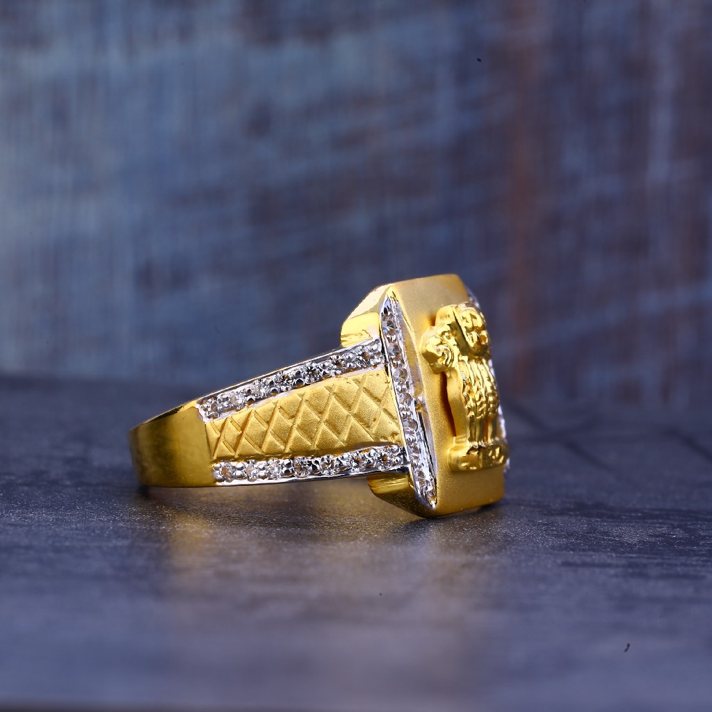 Mens Gold Ring-MR391 - Image 3