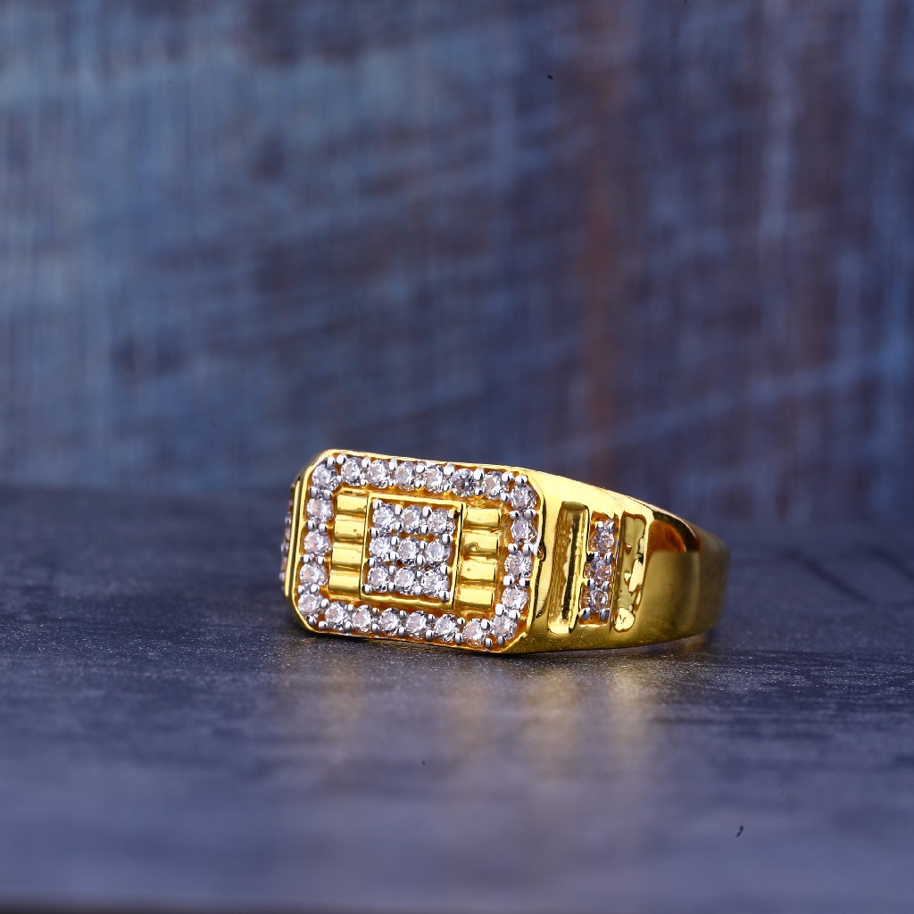 Gold 22K Mens Cz Ring-MR383
