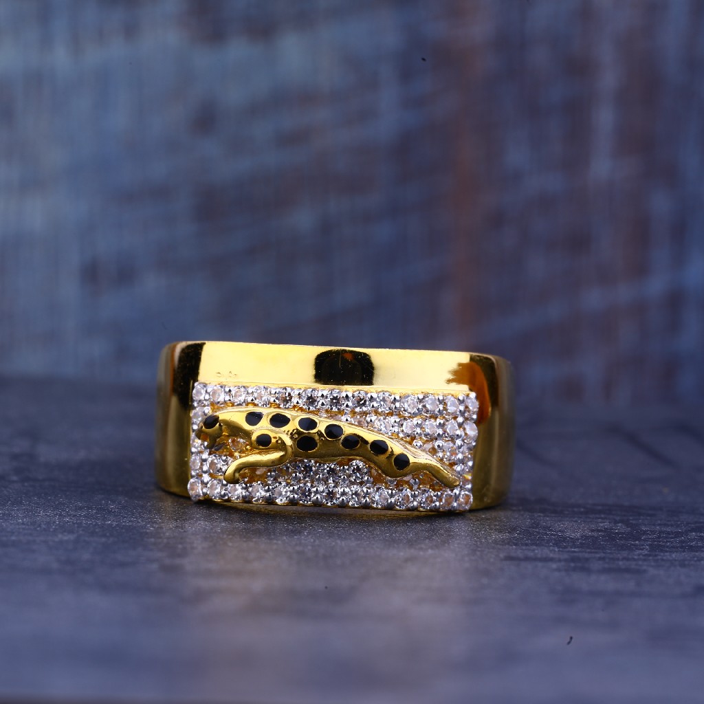 Jaguar Gold 22K Mens Ring-MR380