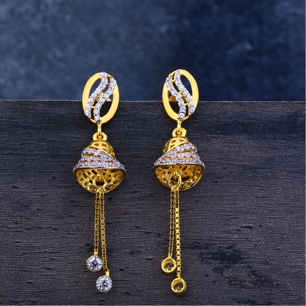 Ladies 22K Gold Jummar Earrings -LJE127